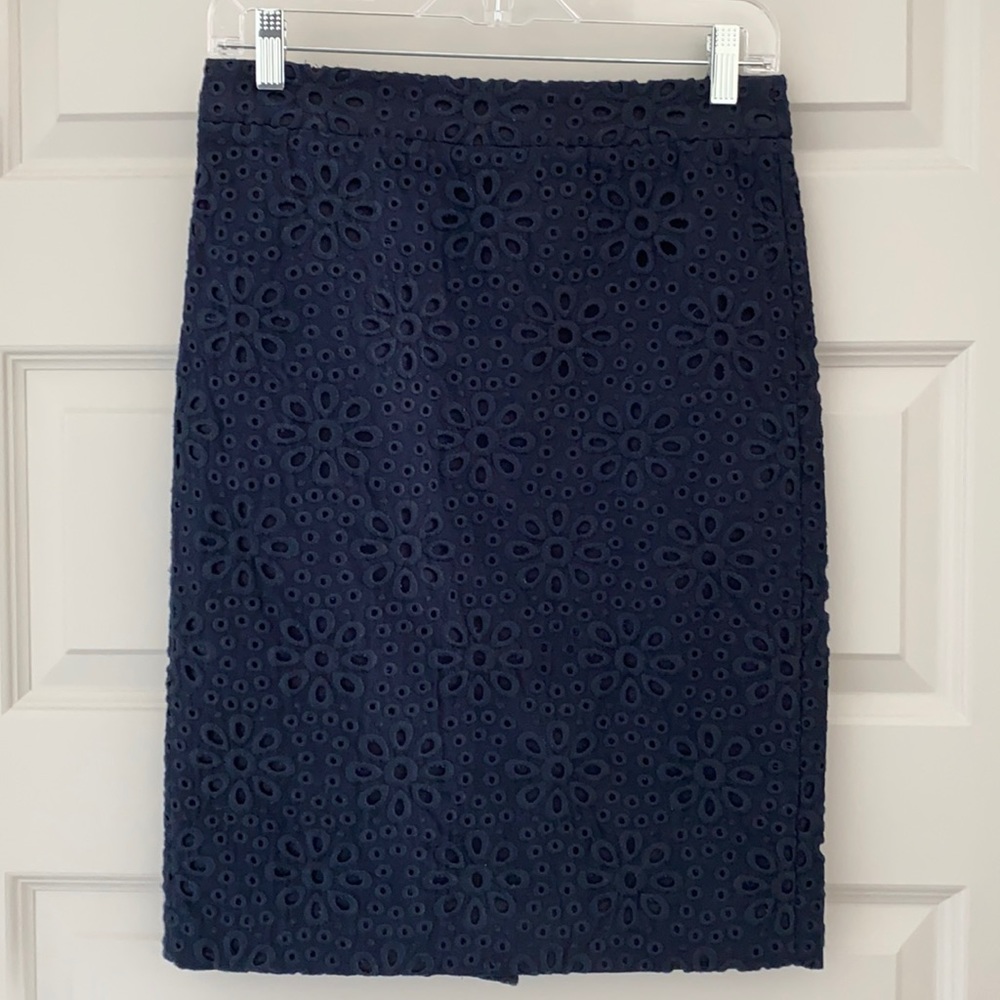 J Crew navy skirt